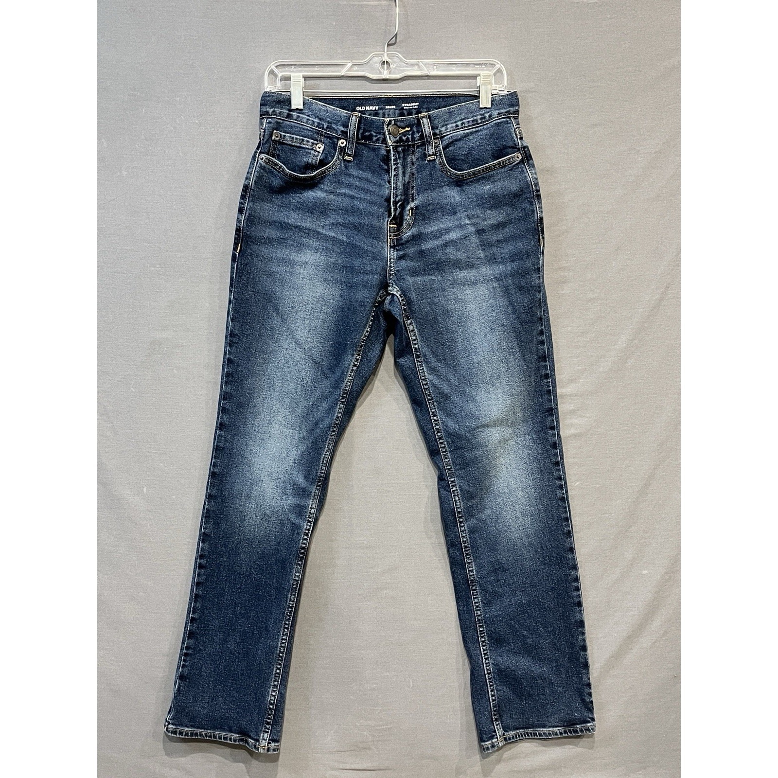 Old Navy Straight Fit Jeans Men's *28x30 Blue Stretch Denim Pants Built In Flex